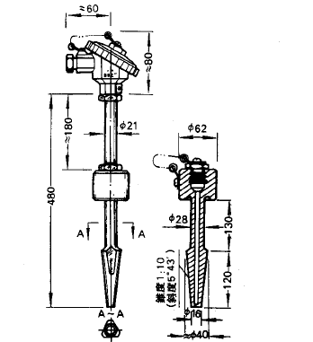 WRNR-01、WRER-01電阻測(cè)溫專用熱電偶